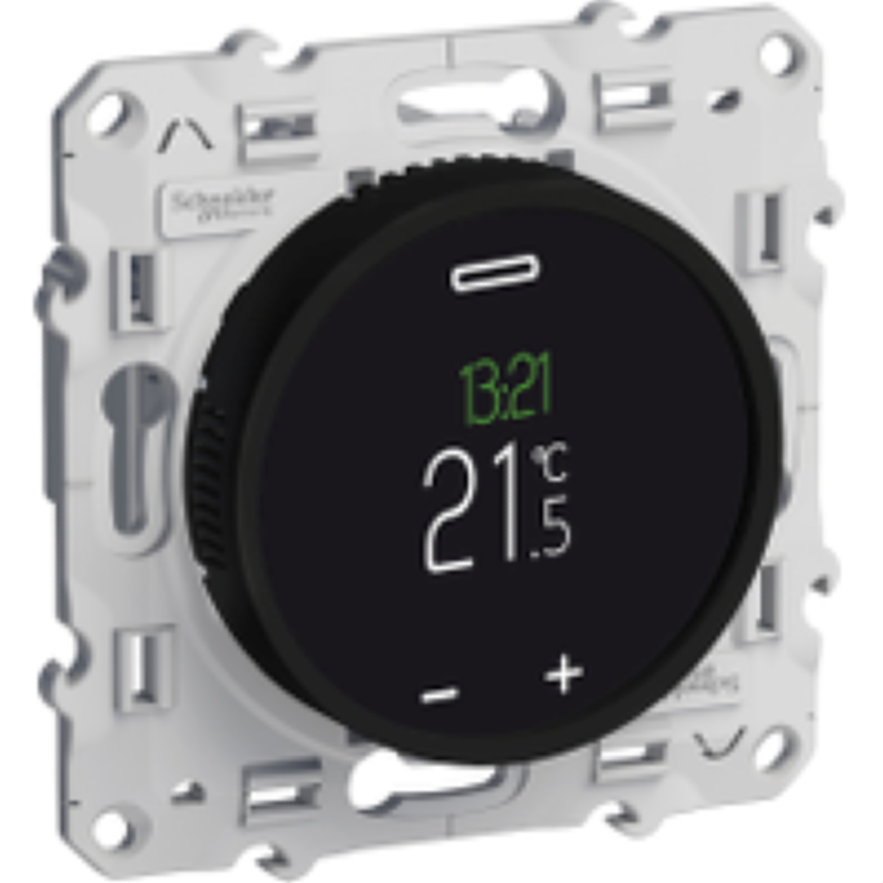 Thermostat Programmable Odace Schneider - Écran Tactile - Blanc - S520508